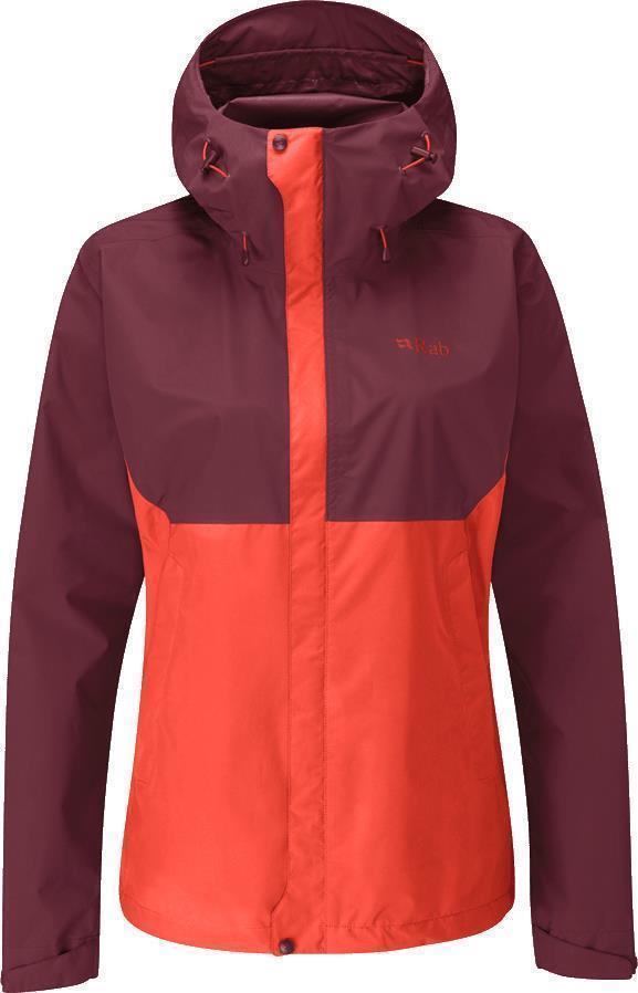 Downpour Eco Jacket - Womens - Deep Heather / Red Grapefruit 1