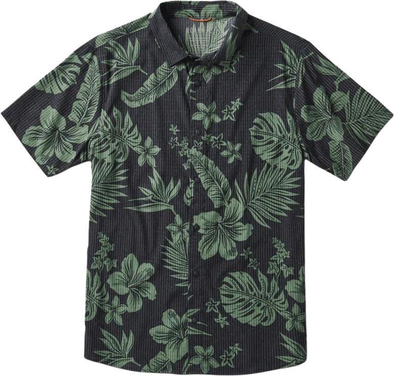 Bless Up Woven Shirt - Mens - Black Green Print 1