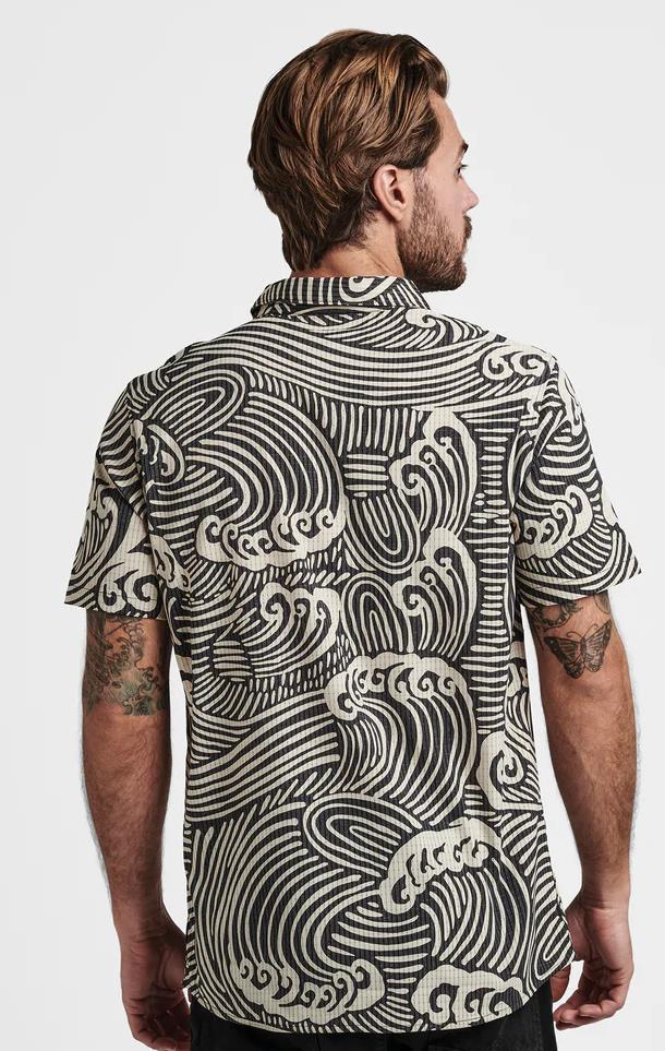 Bless Up Woven Shirt - Mens - Black Wave 4
