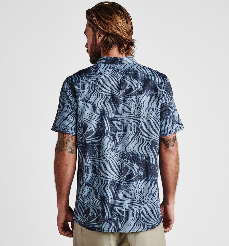 Bless Up Woven Shirt - Mens - Navy 4