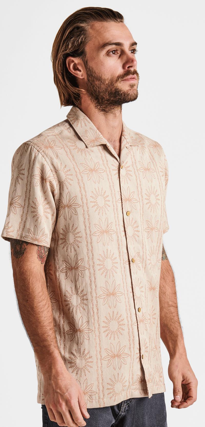 Gonzo Tiare Woven SS - Mens - Bone 4