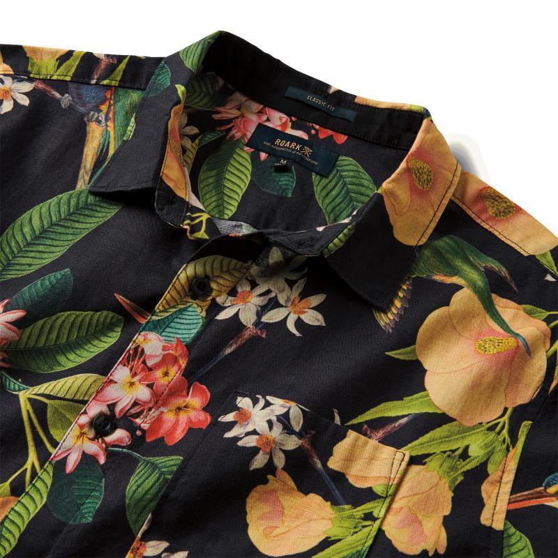 Journey Manu Floral Woven SS - Mens - Black 5