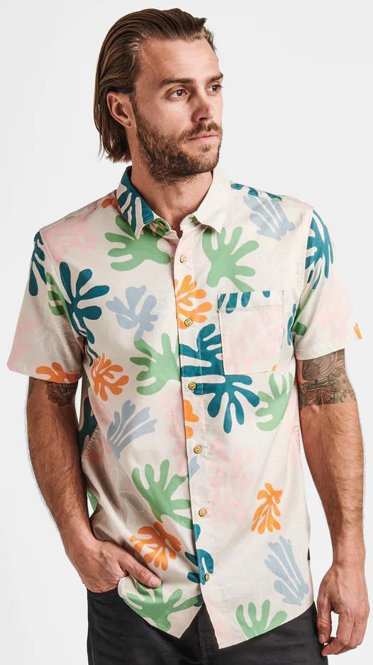 Journey Woven SS - Mens - Coral Reefer Bone 2