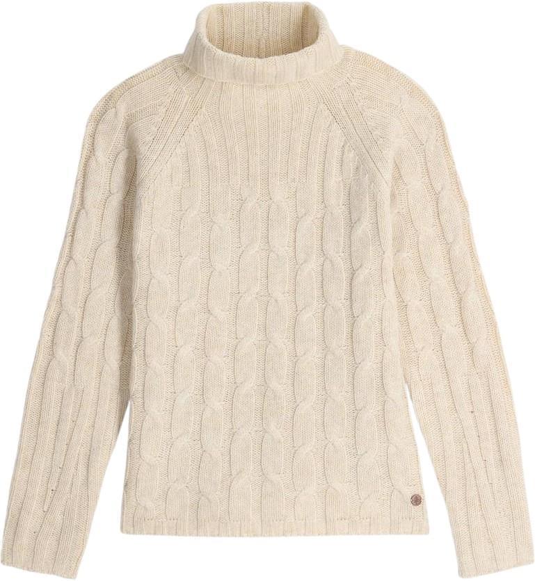 Baylands Cable Turtleneck - Womens - Ivory Heather 1