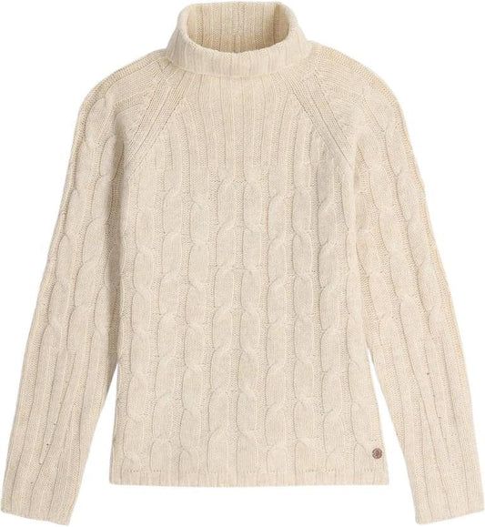 Baylands Cable Turtleneck - Womens - Ivory Heather 1