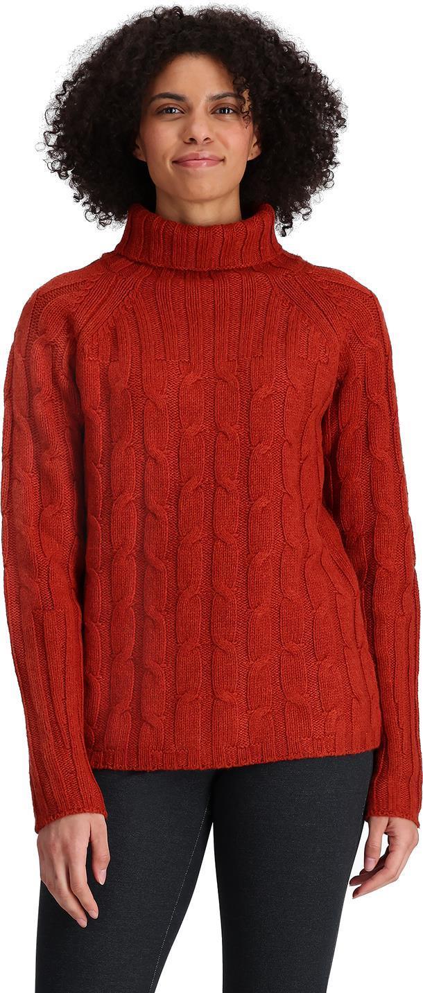 Baylands Cable Turtleneck - Womens - Redwood Heather 2