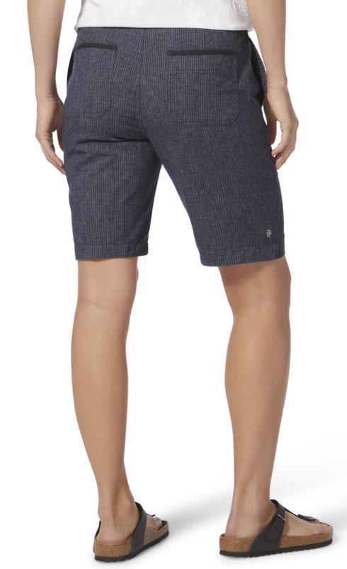 Hempline Tie Bermuda Shorts - Womens - Naval Stripe 3