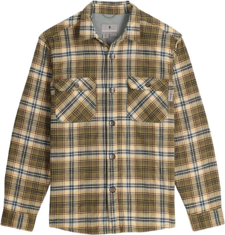 Snowcap Lined Flannel LS - Mens - Dark Olive Rush Creek Plaid 1