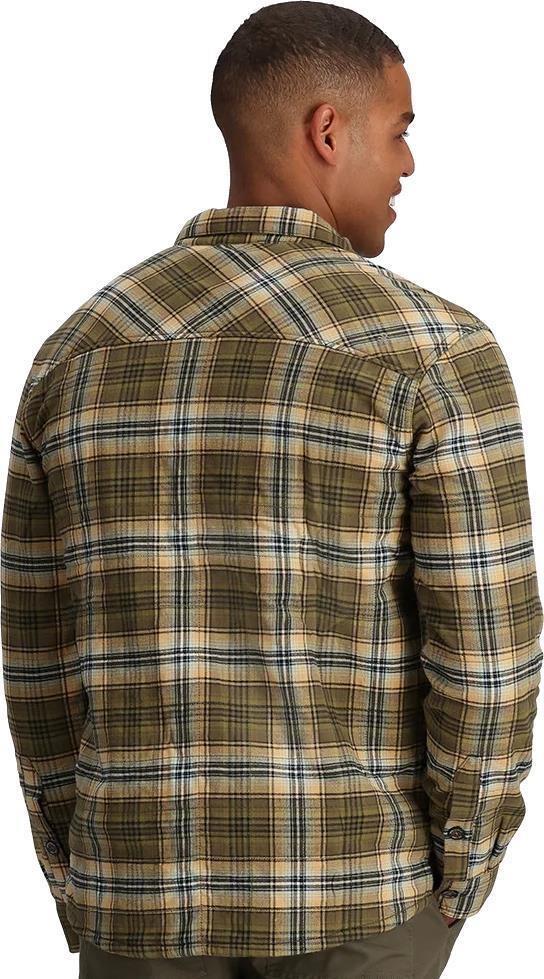 Snowcap Lined Flannel LS - Mens - Dark Olive Rush Creek Plaid 3