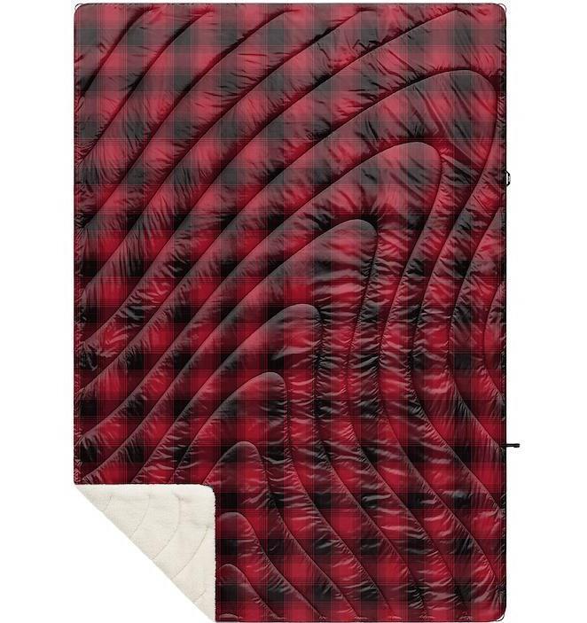 Sherpa Puffy Blanket 1P - Ombre Plaid 1