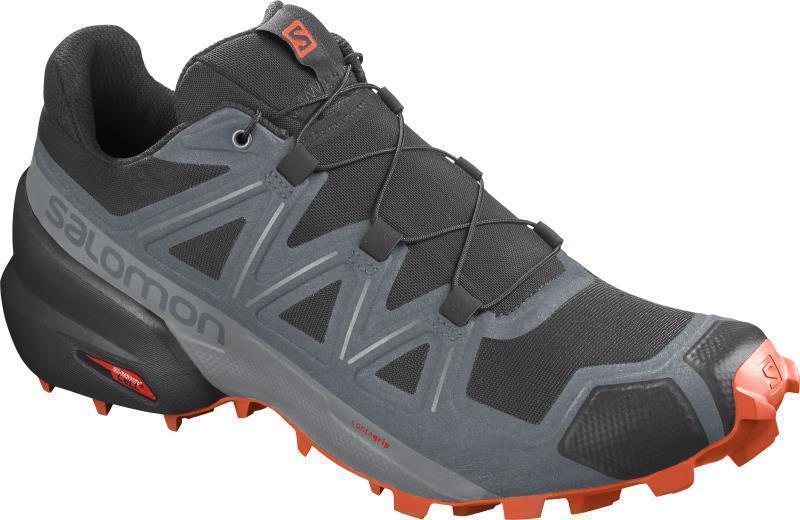 Speedcross 5 - Mens - Black / Stormy Weather / Red Orange 1
