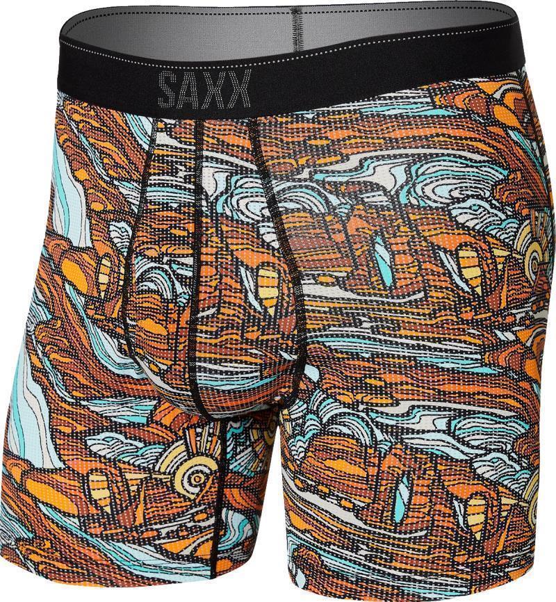 Quest Quick Dry Mesh Boxer Brief Fly, 5" Inseam - Mens - carved landscape-multi 1