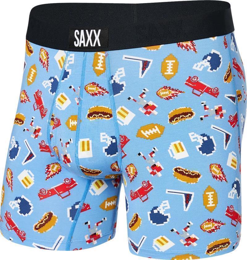 Ultra Super Soft Boxer Brief Fly, 5" Inseam - Mens - Football Gamer-Blue 1