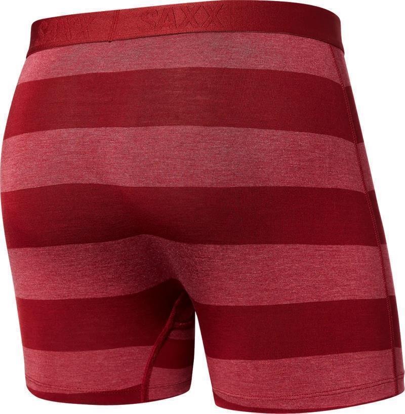 Ultra Super Soft Boxer Brief Fly, 5" Inseam - Mens - Ombre Rugby-Tomato 2
