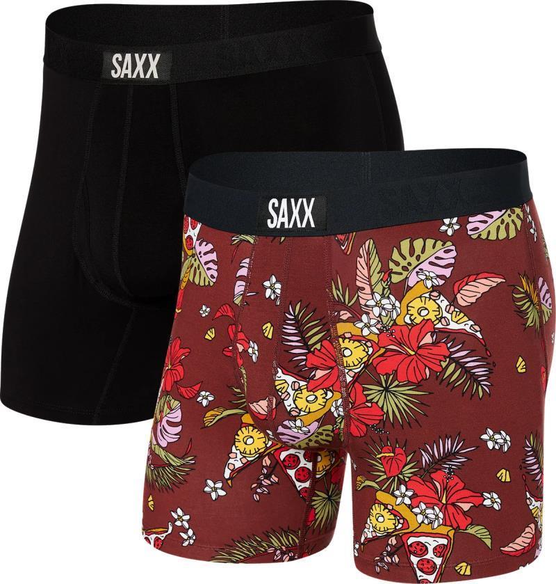 Ultra Super Soft Boxer Brief Fly, 5" Inseam - Mens - 2 Pack - Hawaiian Pizza / Black 1