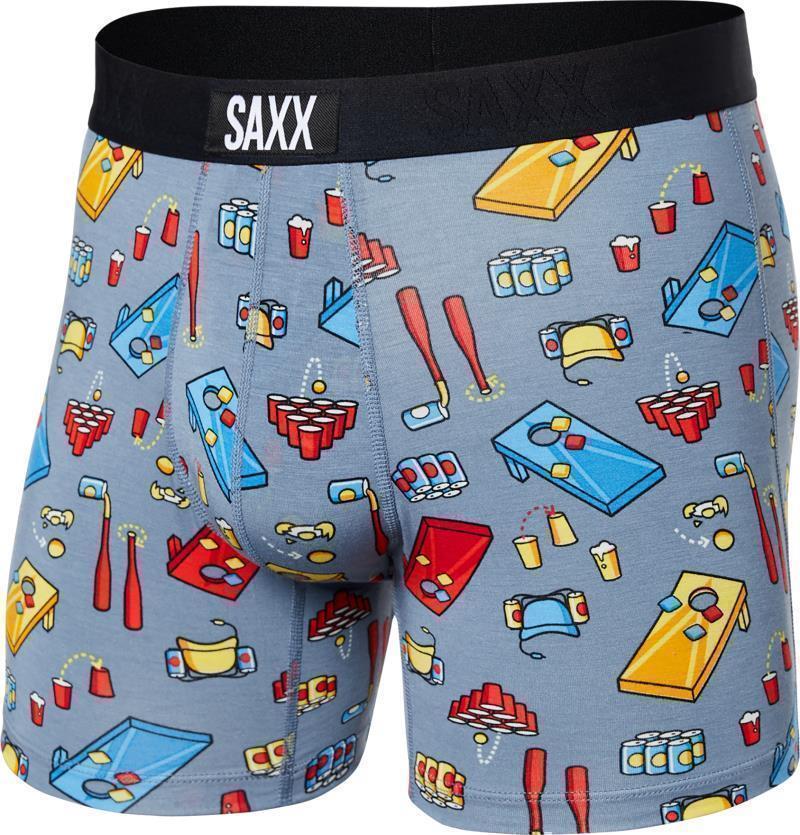 Vibe Super Soft Boxer Brief, 5" Inseam - Mens - Beer Olympics-Grey 1