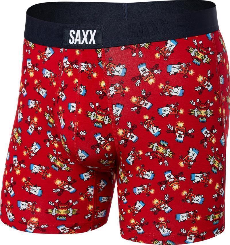 Vibe Super Soft Boxer Brief, 5" Inseam - Mens - Big Bang-Red 1