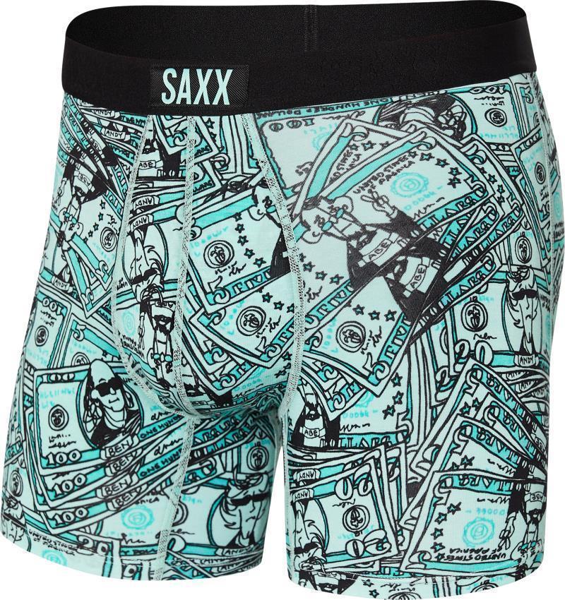 Vibe Super Soft Boxer Brief, 5" Inseam - Mens - Cold Hard Cash-Ice Green 1