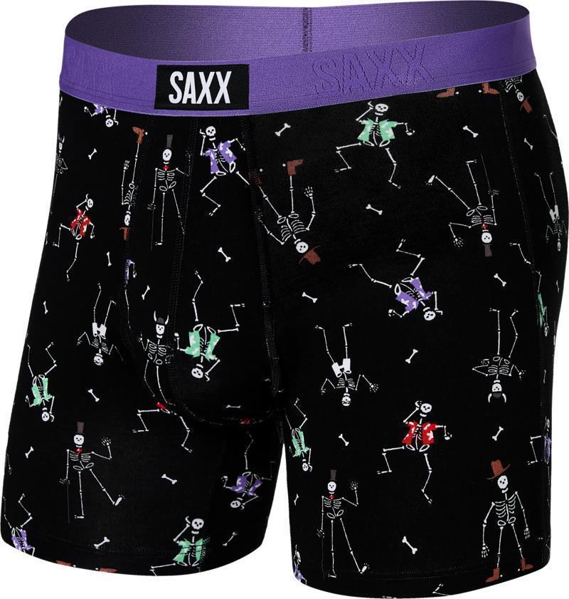 Vibe Super Soft Boxer Brief, 5" Inseam - Mens - Dancing Skellies-Black 1