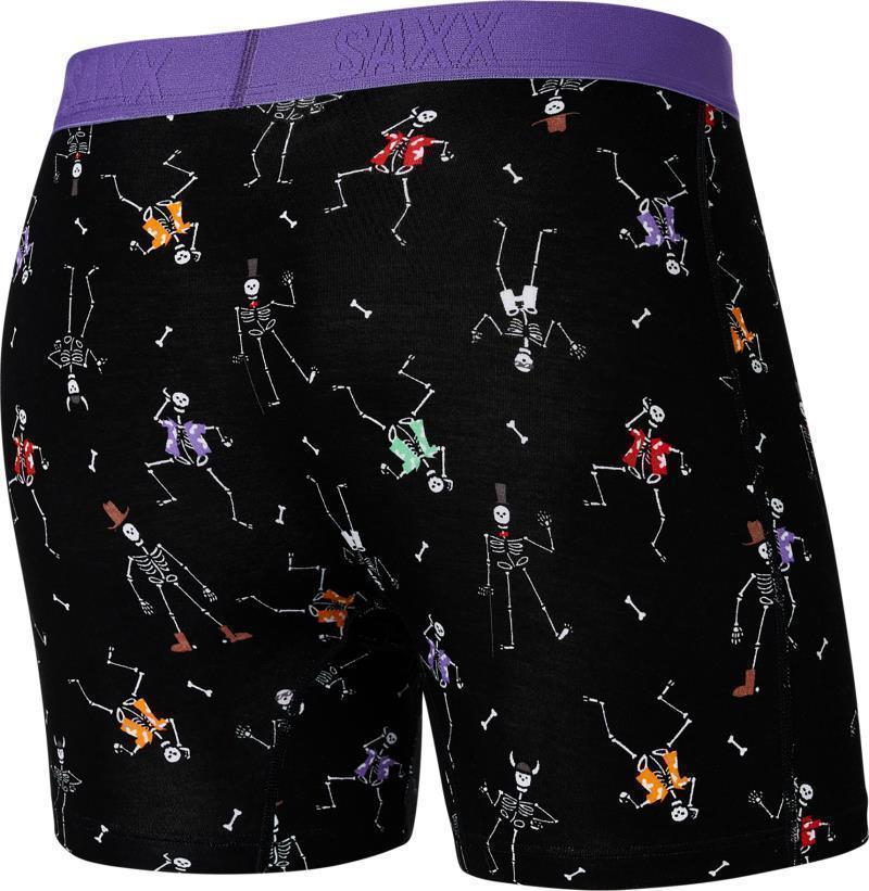 Vibe Super Soft Boxer Brief, 5" Inseam - Mens - Dancing Skellies-Black 2