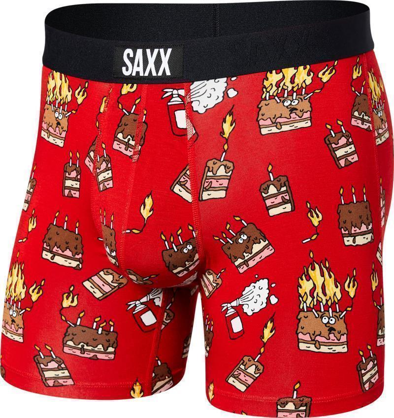 Vibe Super Soft Boxer Brief, 5" Inseam - Mens - Fired Up-Red 1