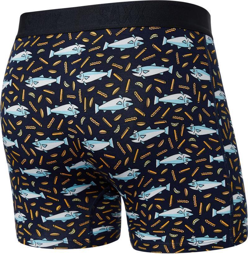 Vibe Super Soft Boxer Brief, 5" Inseam - Mens - Fish & Chips-Navy 2