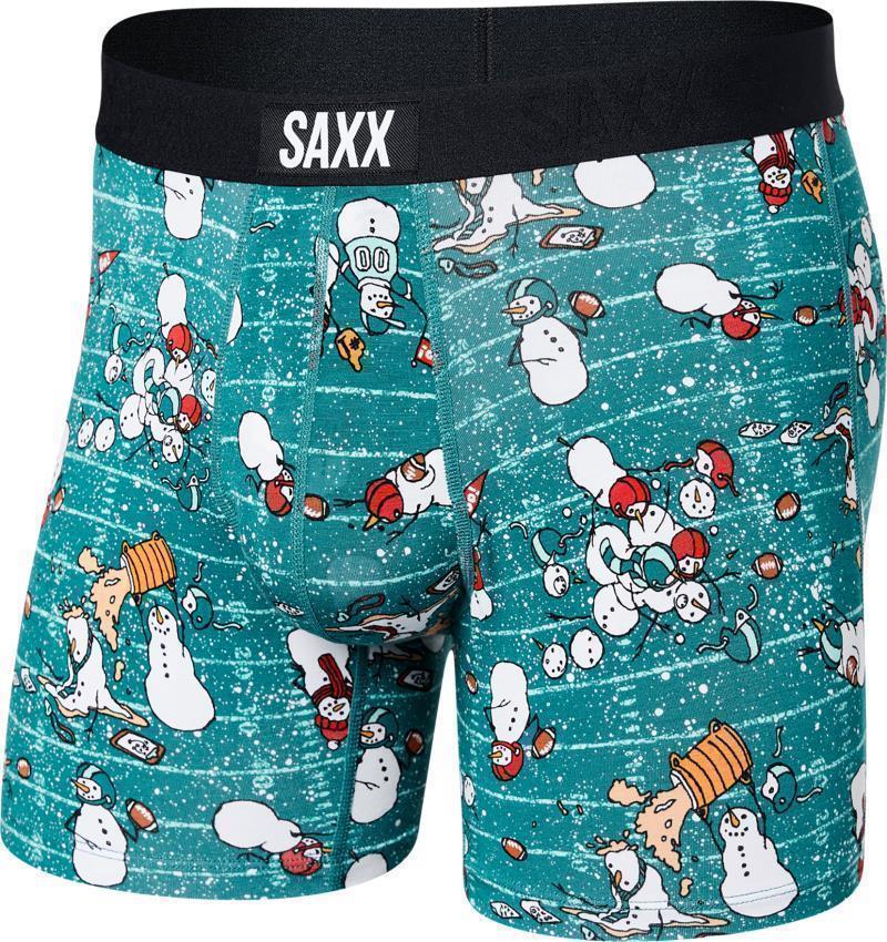 Vibe Super Soft Boxer Brief, 5" Inseam - Mens - Gridiron Snowman-Green 1