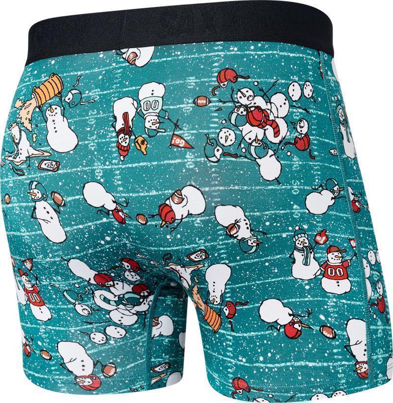 Vibe Super Soft Boxer Brief, 5" Inseam - Mens - Gridiron Snowman-Green 2