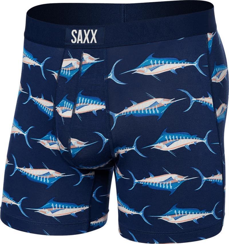 Vibe Super Soft Boxer Brief, 5" Inseam - Mens - Marlin Matrix-Midnight 1