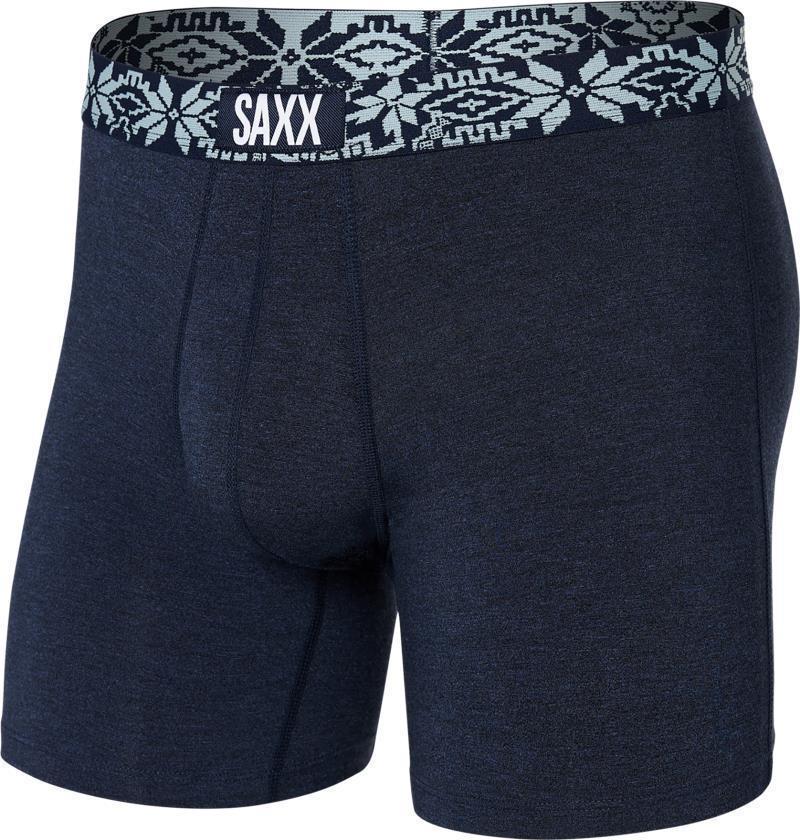 Vibe Super Soft Boxer Brief, 5" Inseam - Mens - Navy Heather / Holiday WB 1