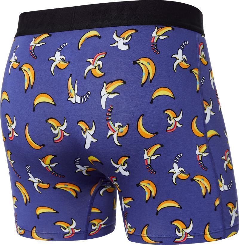 Vibe Super Soft Boxer Brief, 5" Inseam - Mens - Rainbow Bananas-Navy 2