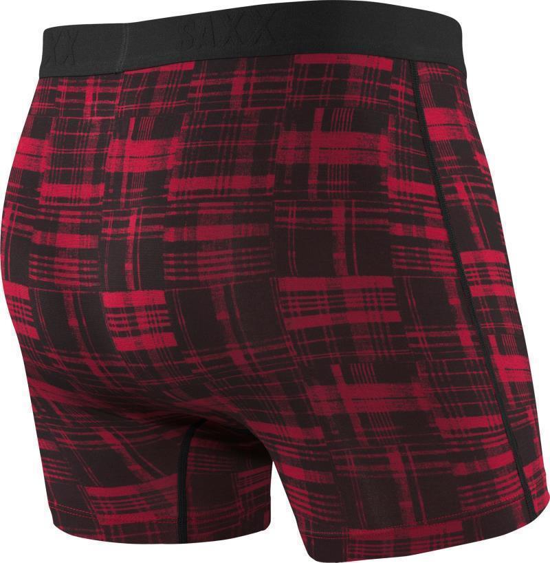 Vibe Super Soft Boxer Brief, 5" Inseam - Mens - Red Patched Plaid 2