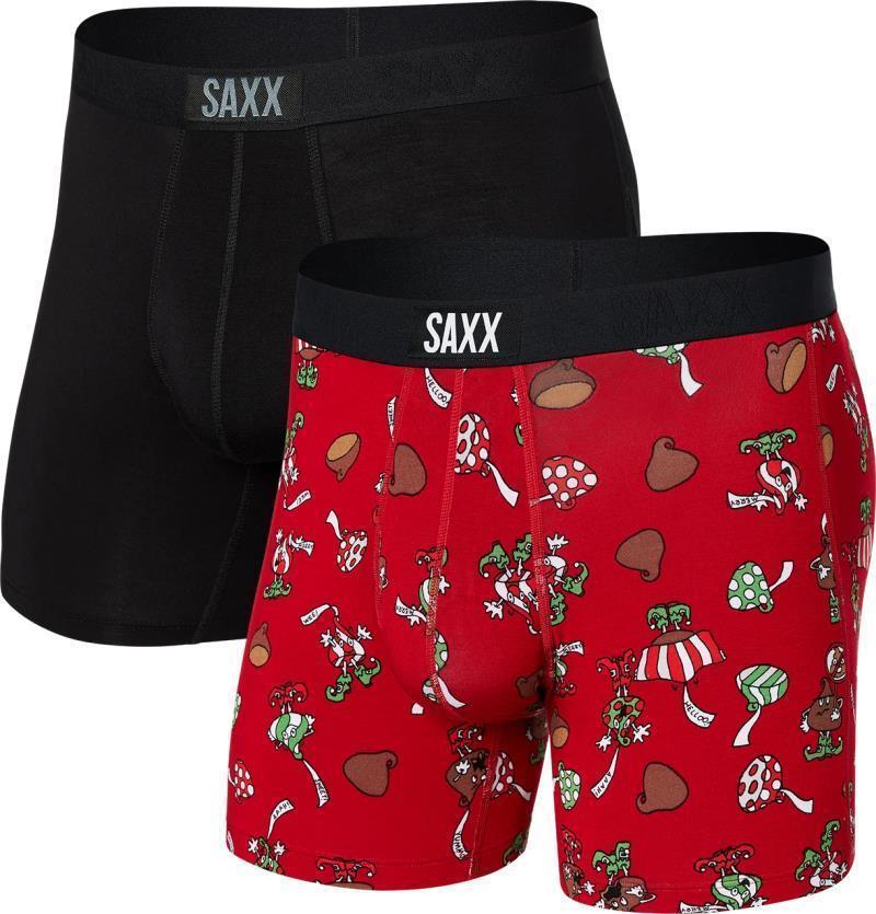 Vibe Super Soft Boxer Brief, 5" Inseam - Mens - 2 Pack - Kiss Off / Black 1