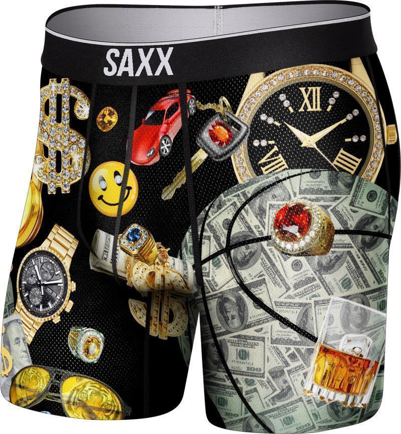 Volt Breathable Mesh Boxer Brief, 5" Inseam - Mens - Money Baller-Black 1