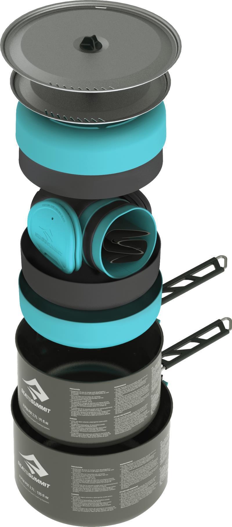 Alpha 2 Pot Cook Set 4.2 - 2.7L Pot, 3.7L Pot, 4 Bowls, 4 Cups - Not Applicable 2