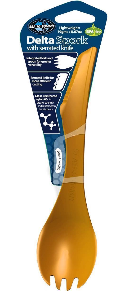 Delta Spork with Knife - Pindan Orange 1