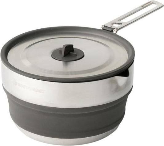 Detour SS Collapsible Pot 1.8L - Beluga Black 1