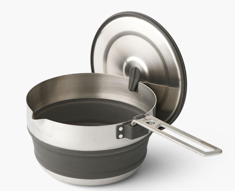 Detour SS Collapsible Pot 1.8L - Beluga Black 2