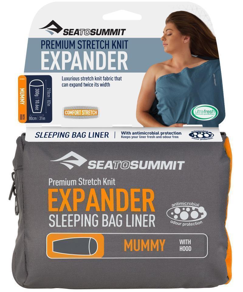 Expander Travel Liner - Mummy with Hood - Navy Blue 1