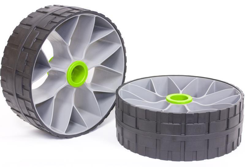 Solution Retro-Fit Solid Wheels - 2-Pack - 25mm Hub - Fits S,M,L Carts - Not Applicable 1