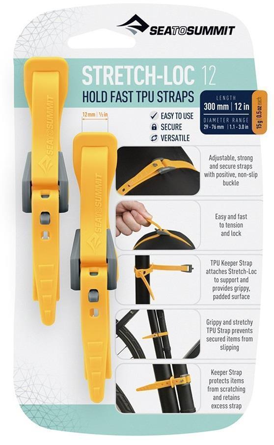Stretch-Loc TPU Straps 12: 300 x 12mm (12 x 1/2") - 2 Pack - Yellow 1