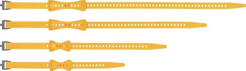 Stretch-Loc TPU Straps Set: All Sizes x 20mm (3/4") - 4 Pack - Yellow 2