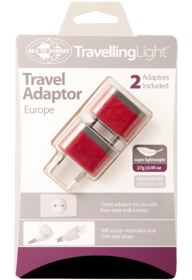 Travelling Light Travel Adaptor - Europe - 2 Pack - Not Applicable 3