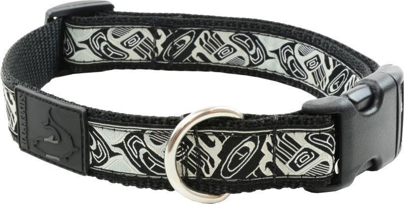 Dog Clip Collar - Medium - 1" (Fits 14" to 21") - Bear Paw Grey 1