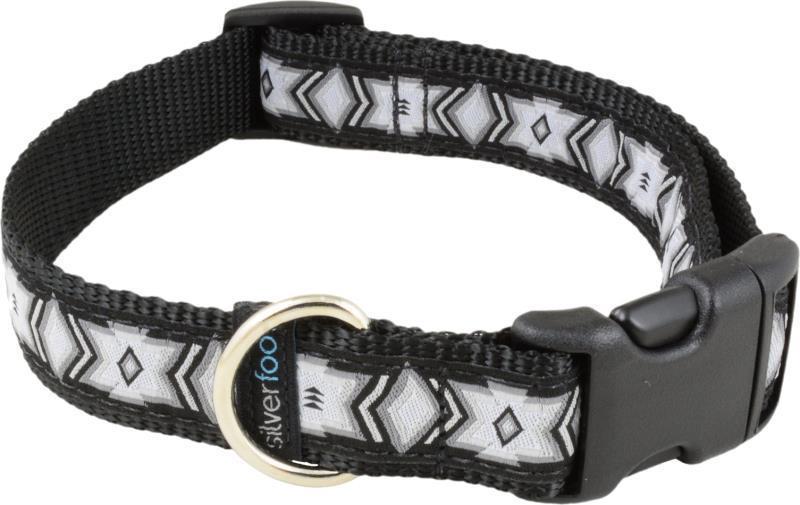 Dog Clip Collar - Medium - 1" (Fits 14" to 21") - Butterfly Grey 1