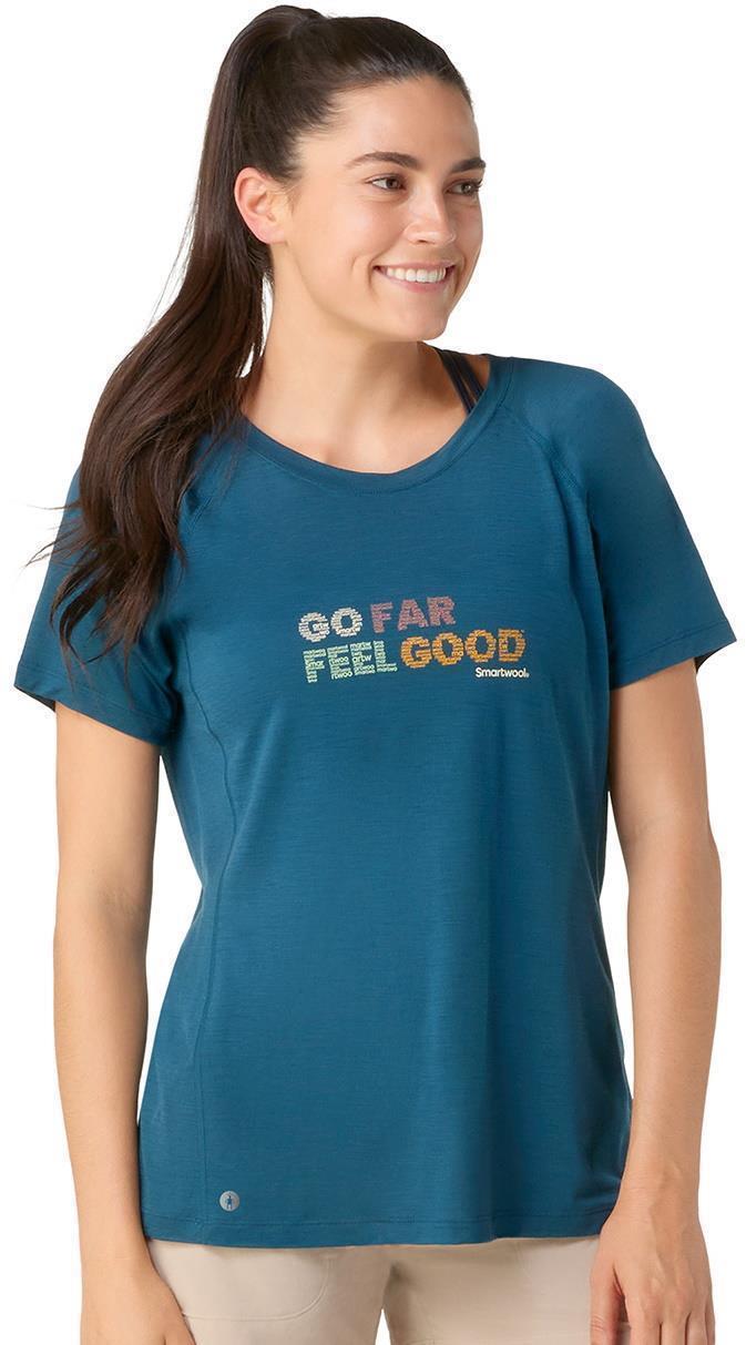 Active Ultralite Go Far, Feel Good Graphic SS Tee - Womens - Twilight Blue 2