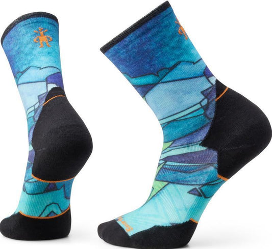 Athlete Edition Run Print Crew Socks - Mens - Cascade Green 1