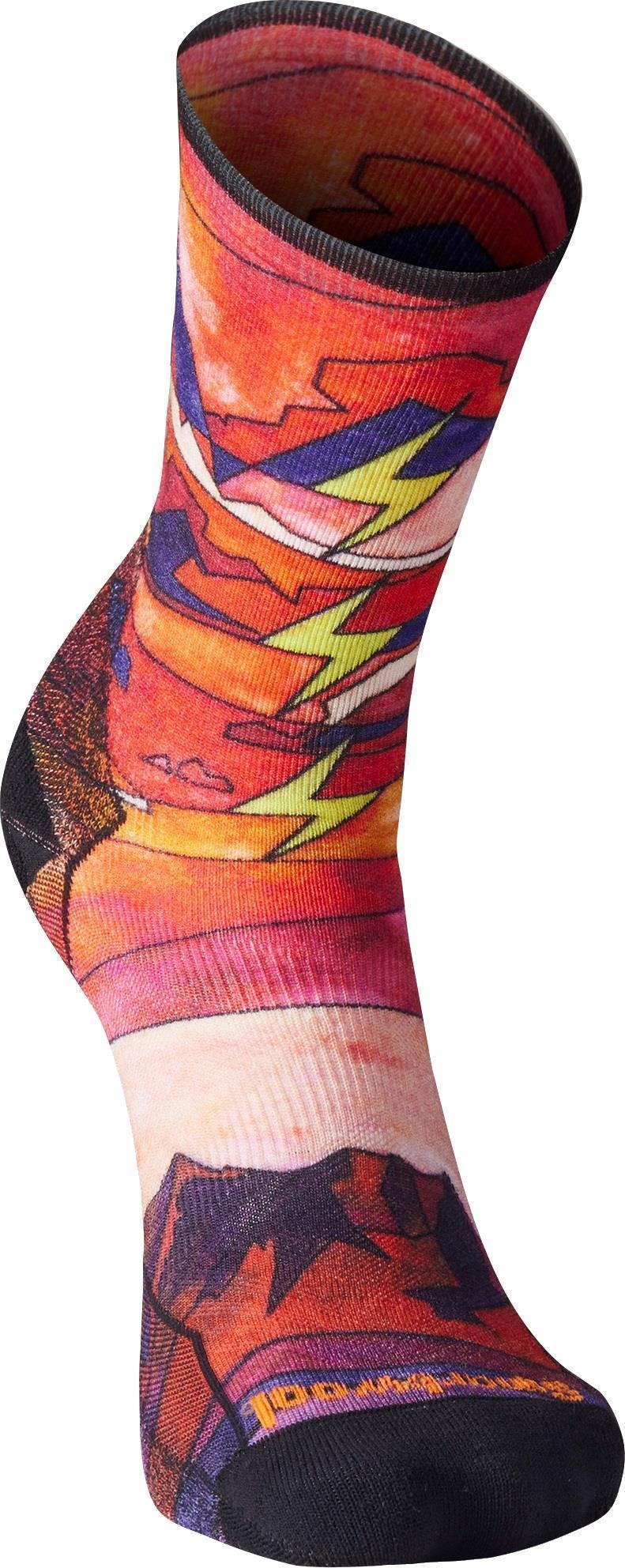 Athlete Edition Run Print Crew Socks - Mens - Tandoori Orange 2