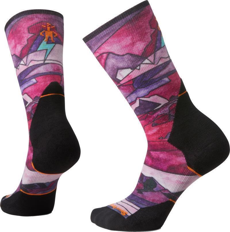 Athlete Edition Run Print Crew Socks - Womens - Meadow Mauve 1