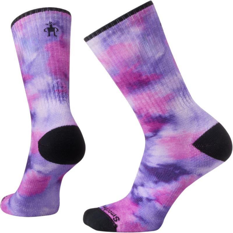 Athletic Far Out Tie Dye Print Crew Socks - Unisex - Purple Iris 1